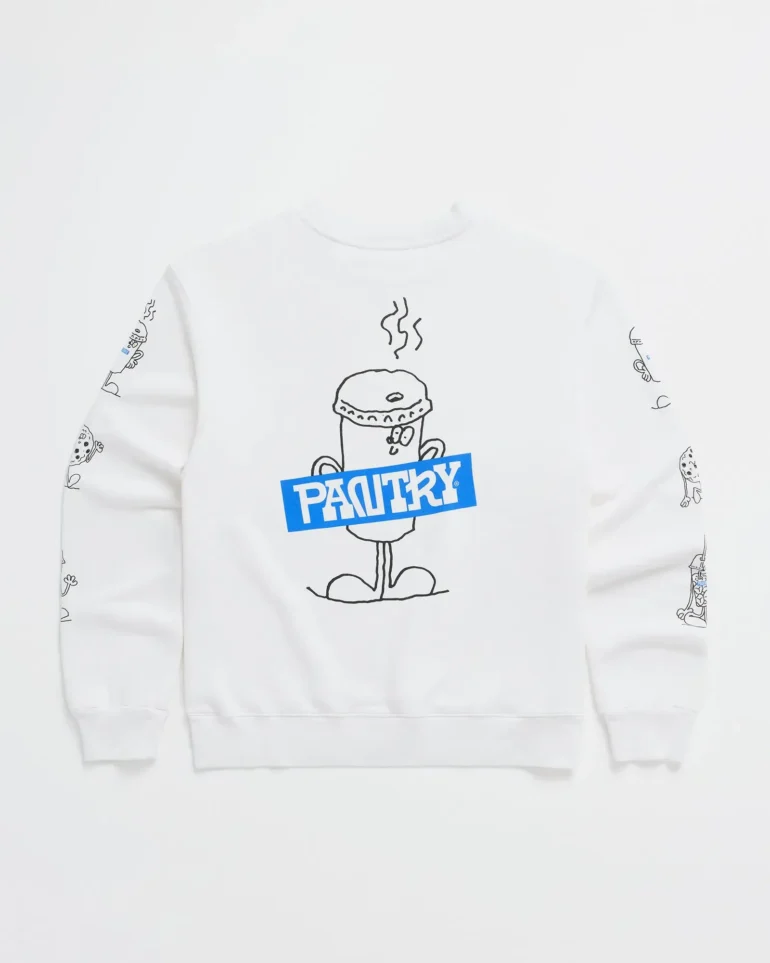 Madhappy Pantry Pals Fleece Crewneck White - Image 2